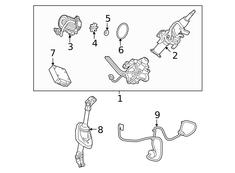 Steering Column Assembly for 2007 Pontiac Torrent #0