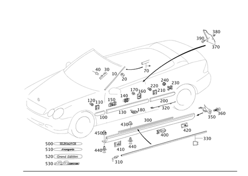 Outside Attachment Parts for 2009 Mercedes-Benz CLK350 #0