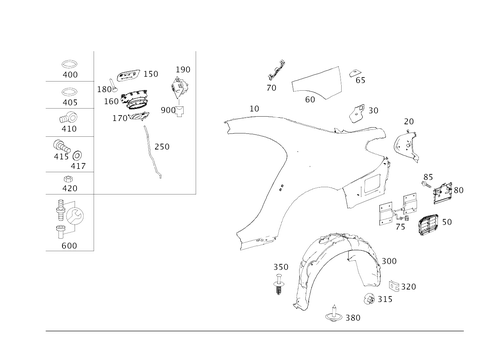 Rear Fender for 2017 Mercedes-Benz S65 AMG #0