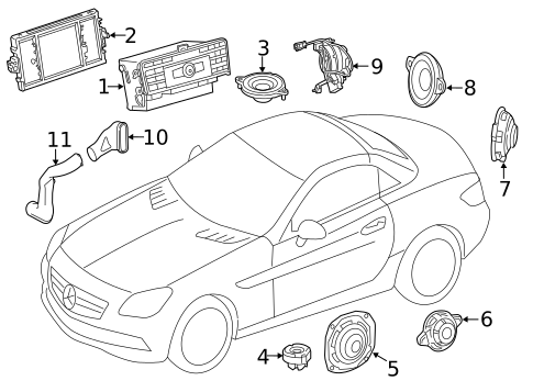 Sound System for 2019 Mercedes-Benz SLC 43 AMG&reg; #0