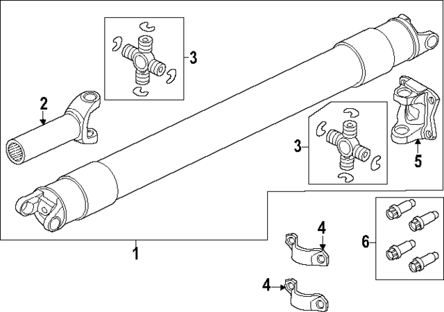 PC3Z4602AE - Universals &amp; Rear Axle: Drive Shaft for Ford: F-250 Super Duty, F-350 Super Duty Image