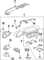 F75Z78519A70BAD - Body: Overhead Console for Lincoln: Navigator Image