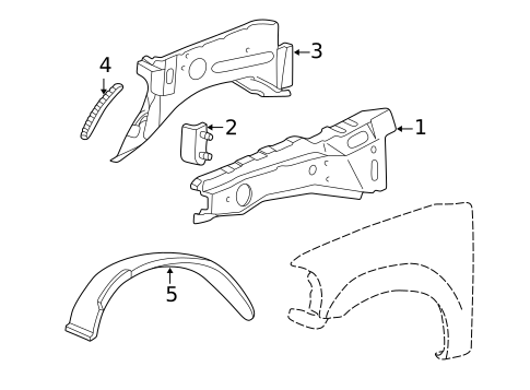 Structural Components & Rails for 2004 Lincoln Navigator #0