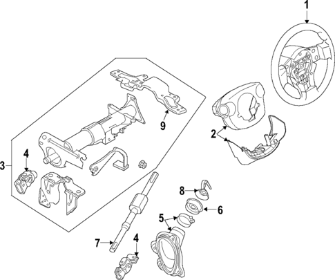 Steering Column for 2020 INFINITI Q60 #0