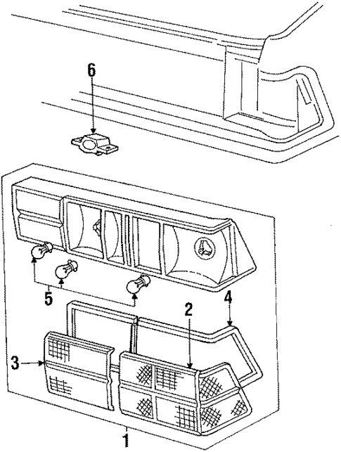 Tail Lamps for 1984 Mercury Lynx #0