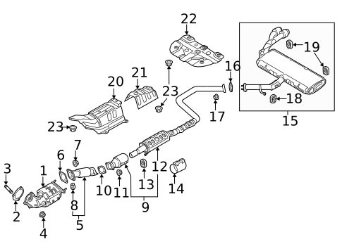 Exhaust Components for 2020 Hyundai Elantra #0