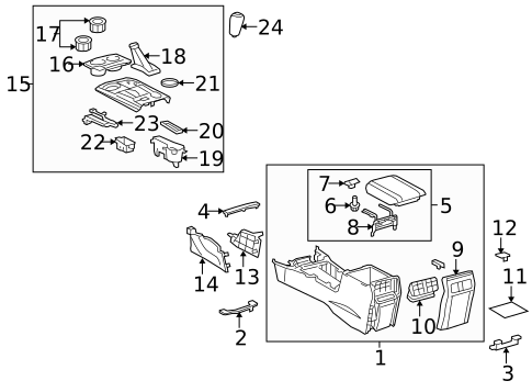Center Console for 2010 Toyota 4Runner #0