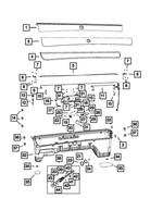 68206698AB - Body Sheet Metal Except Doors: Storage Bin Door, Right for Ram: 1500, 1500 Classic, 2500, 3500 Image