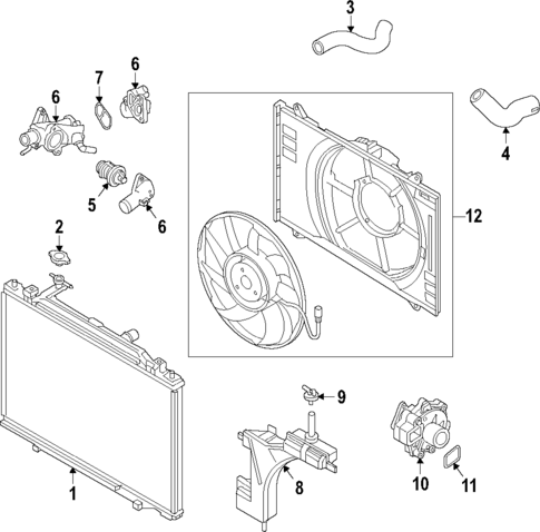 Radiator & Components for 2017 Mazda CX-9 #1