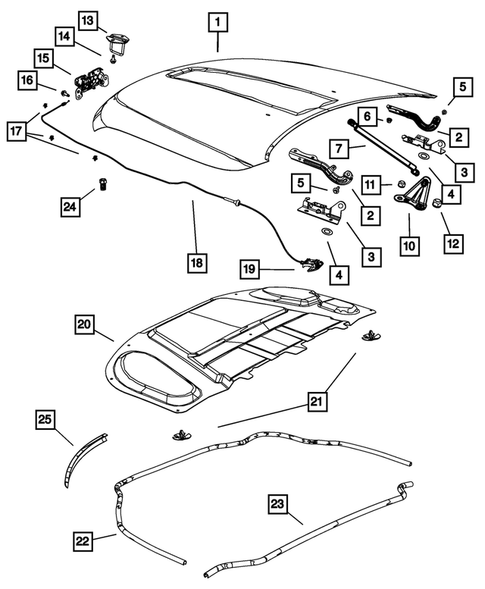 Hood and Hood Release for 2011 Dodge Durango #0