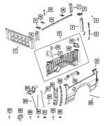 68027844AD - Body Sheet Metal Except Doors: Rail Cap, Right for Mopar Image