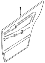 676302A44102 - : 1991-1992 Toyota Cressida - Rear Door Trim for Toyota: Cressida Image