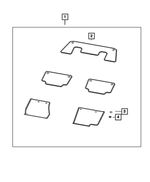 6MN65TX7AB - Interior Trim: Floor Mat Kit for Jeep: Grand Cherokee, Grand Cherokee L Image