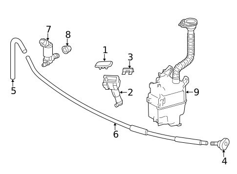 Washer Components for 2015 Lexus RX450h #0