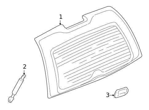 Glass - Lift Gate for 2007 Isuzu Ascender #0