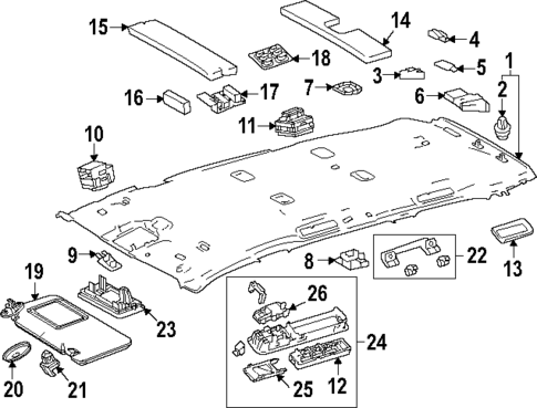Interior Trim - Roof for 2025 Lexus TX350 #1