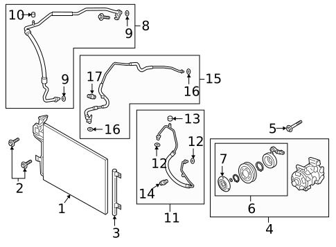 Condenser, Compressor & Lines for 2023 Mazda 3 #0