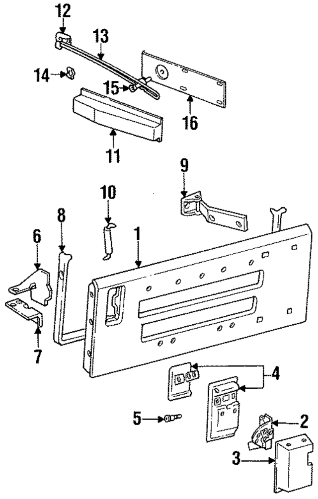 57001412 - Body: Gate Assembly for Mopar Image