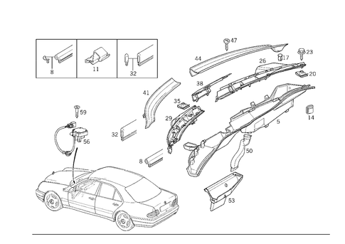 Water Baffle with Intake Shell for 1994 Mercedes-Benz E420 #0