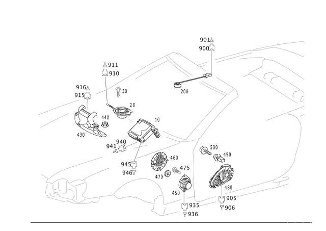 2308201602 - Electrical System: Speaker for Mercedes-Benz: SL500, SL55 AMG, SL550, SL600, SL63 AMG, SL65 AMG Image image