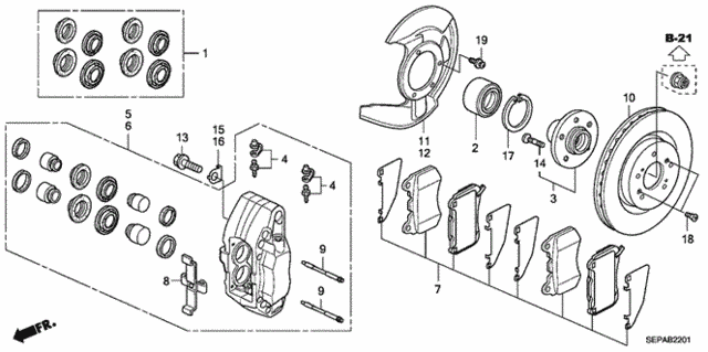 Front Brake (2) for 2008 Acura TL #0