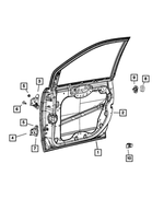 4894917AK - Doors, Door Mirrors and Related Parts: Front Door, Left for Mopar Image