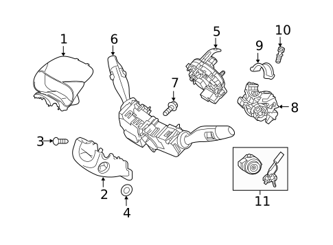 Shroud, Switches & Levers for 2021 Hyundai Kona Electric #0