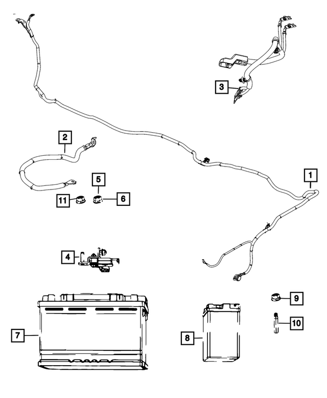 68598728AA - : Battery Wiring for Mopar Image