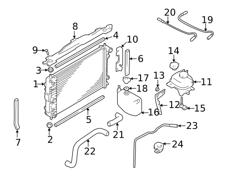 Radiator & Components for 2003 Jaguar XK8 #0