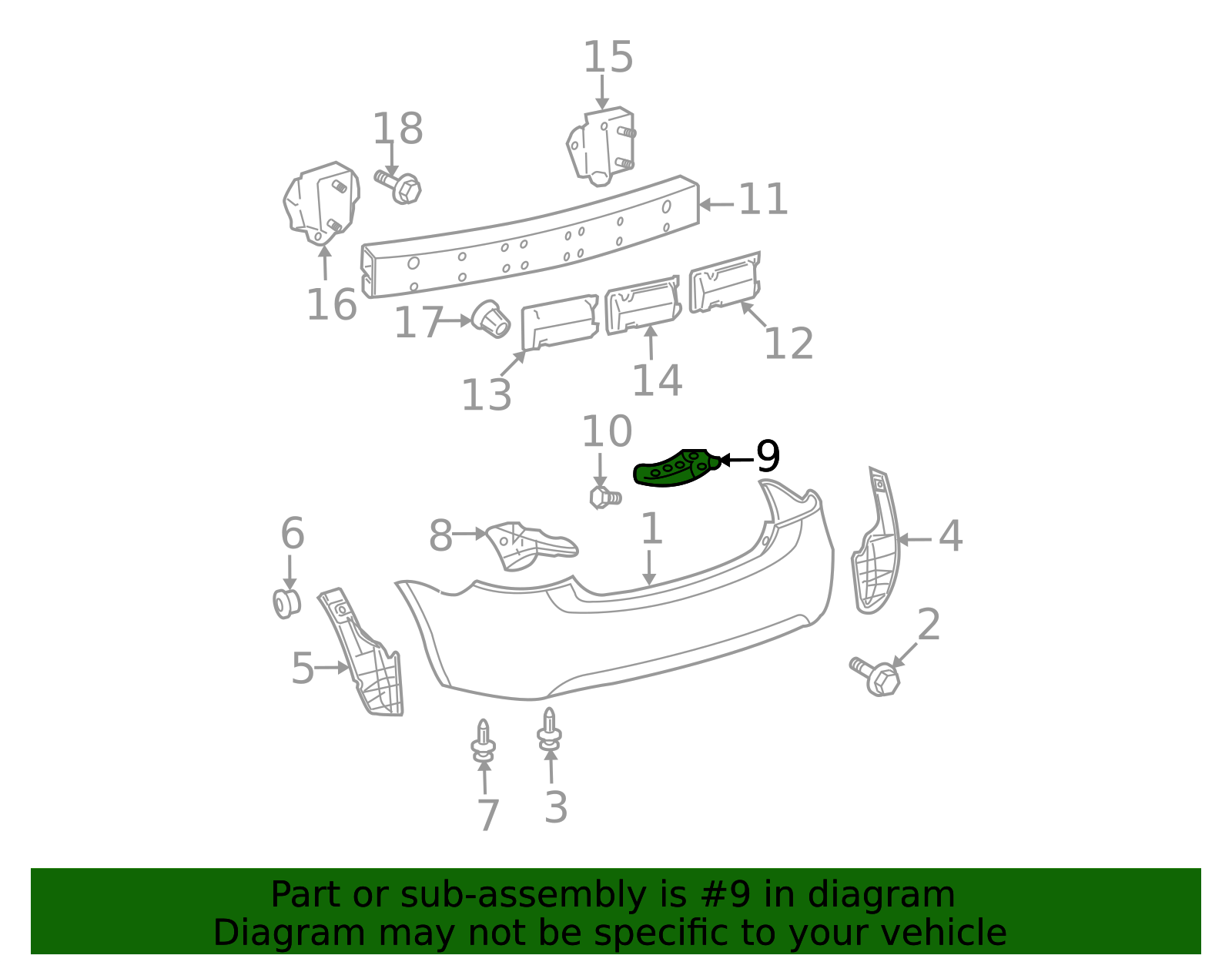 52156-52091 - Bumper Cover Support Rail 2007-2012 Toyota Yaris | Longo ...
