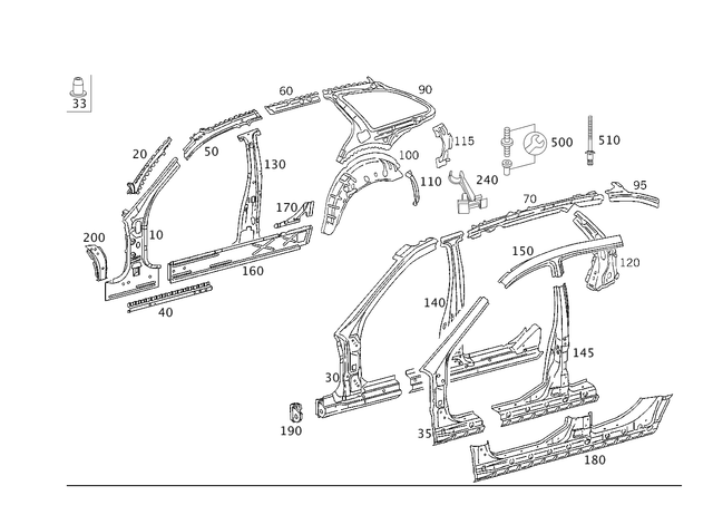 2036371276 - Side Panels: Wheel Well for Mercedes-Benz: C240, C320 Image image