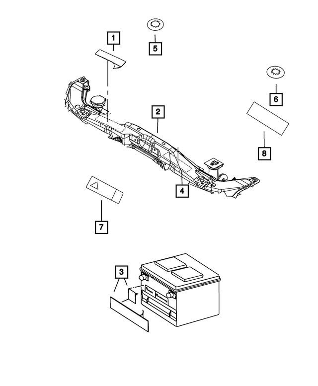 52014612AA - Labels: Coolant Warning Label for Mopar Image image