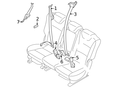 Seat Belt for 2014 Subaru Tribeca #0