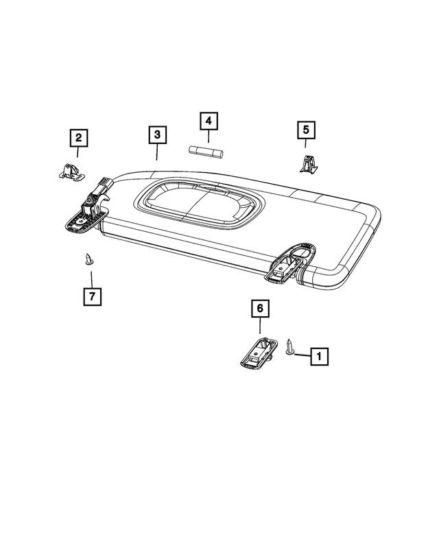 5SY89DX9AE - Interior Trim: Visor, Right for Mopar Image