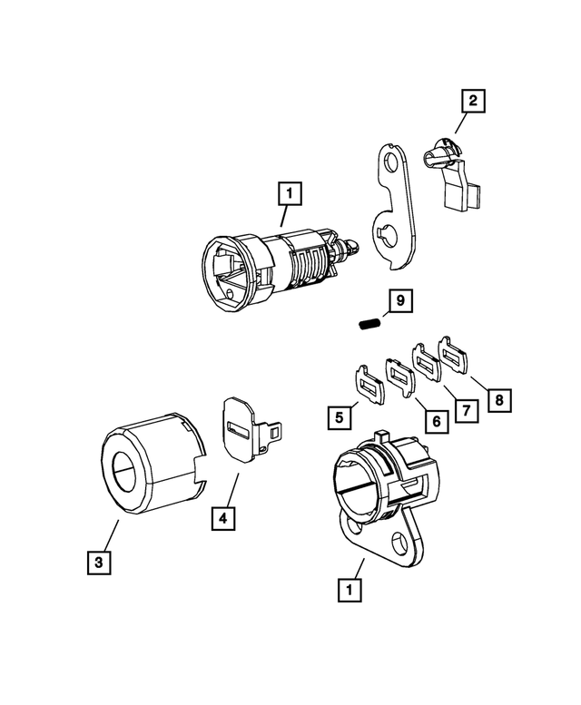 68078076AB - Doors, Door Mirrors and Related Parts: Latch Clip Kit for Mopar Image