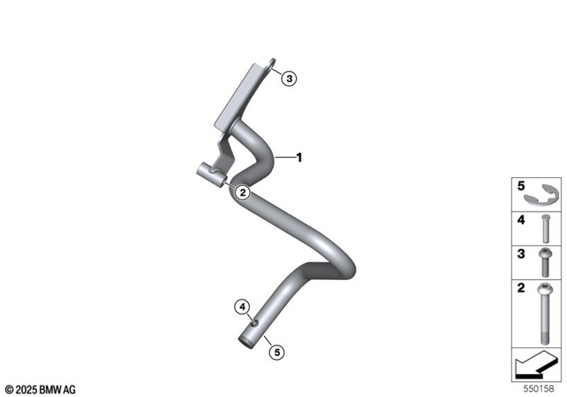 7129909303 - Frame and Mounting Parts: Fillister-Head Screw - M8X65-10.9 for BMW-Motorrad Image