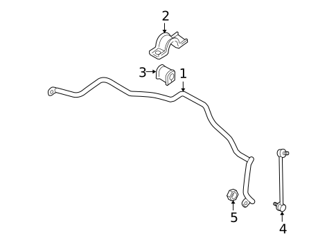 Stabilizer Bar & Components for 2010 Mitsubishi Eclipse #1