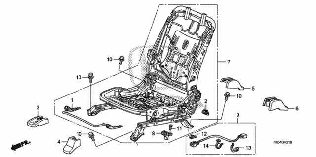 Front Seat Components (L.) for 2012 Honda Fit #0