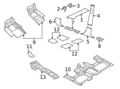 Interior Trim - Pillars for 2012 Jeep Grand Cherokee #0