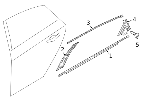 Exterior Trim - Rear Door for 2025 Hyundai Sonata #0