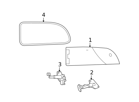 Quarter Window for 2013 Dodge Grand Caravan #0