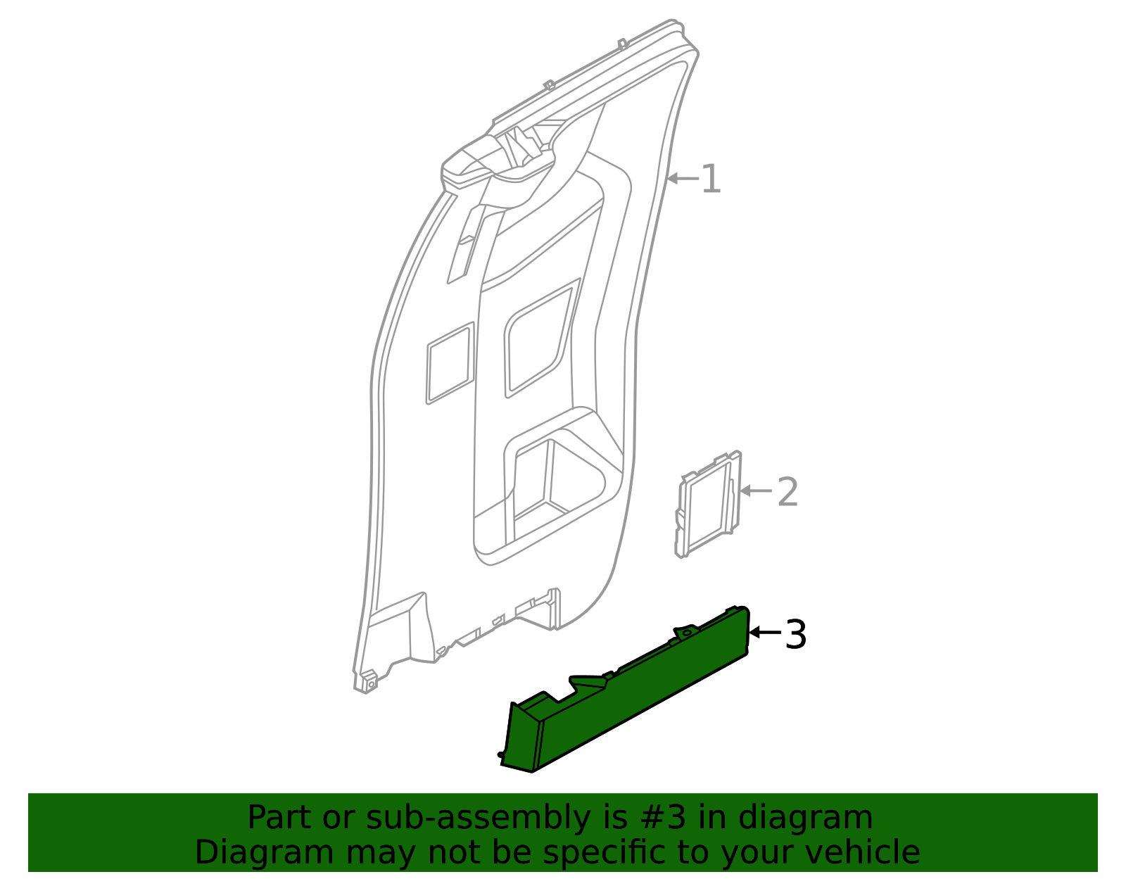 76975 Spring 2022-2026 Nissan Frontier Door Panel Insert 76975-9BU1A | OEM Parts Online