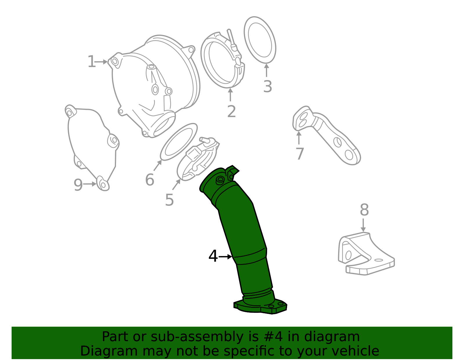 2017-2026 GM Front Exhaust Pipe with Bushing 12671086 GM ...