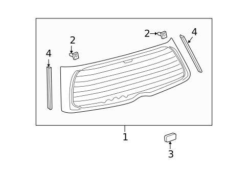 Glass - Lift Gate for 2004 Scion xA #0