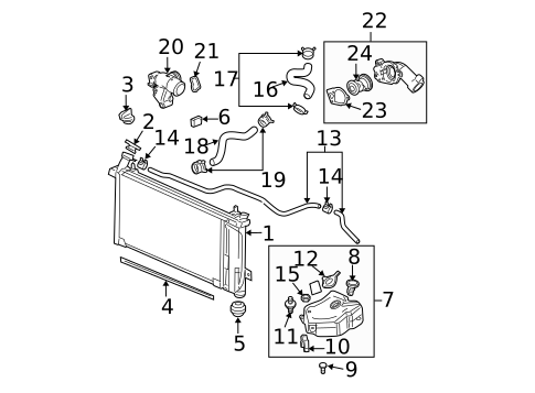 Radiator & Components for 2006 Buick Rendezvous #0