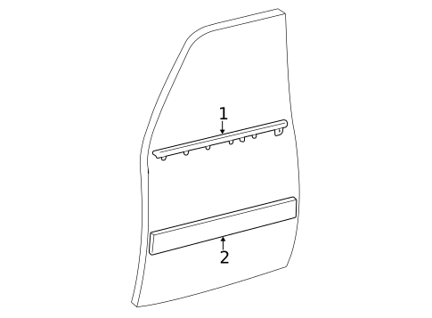 Exterior Trim - Front Door for 2002 Toyota Land Cruiser #0