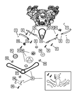 6100932 - Engine 4.7L Eight Cylinder: Hex Flange Head Bolt, Mounting for Mopar Image