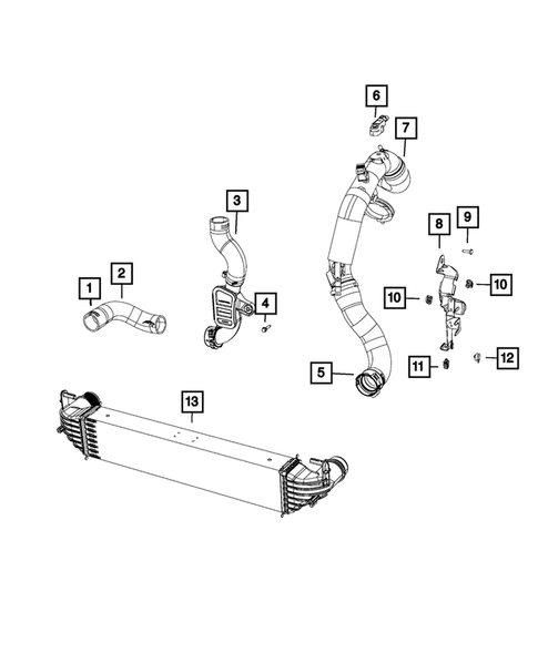 Radiator and Related Parts; Charge Air Cooler for 2017 Jeep Renegade #2