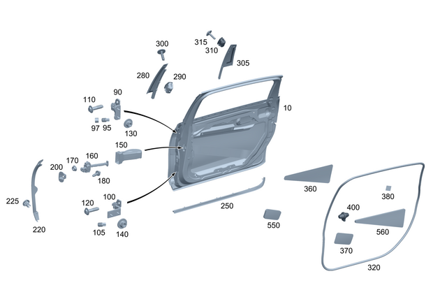 2237303010 - : Hinge for Mercedes-Benz Image