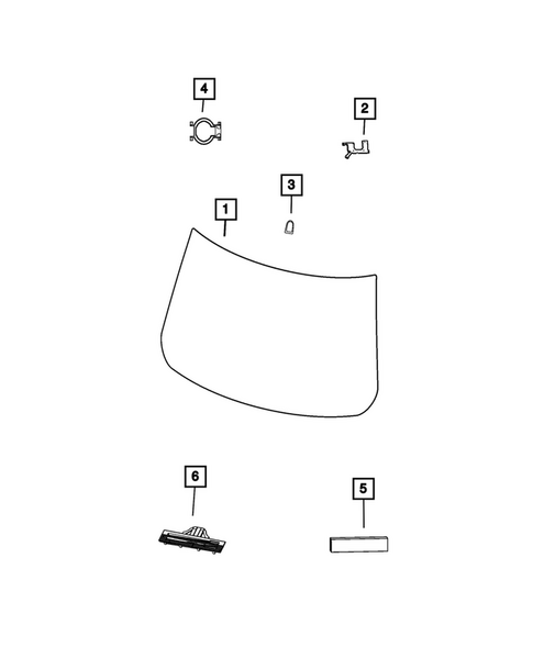 Glass and Interior Rearview Mirror for 2025 Ram 3500 #1